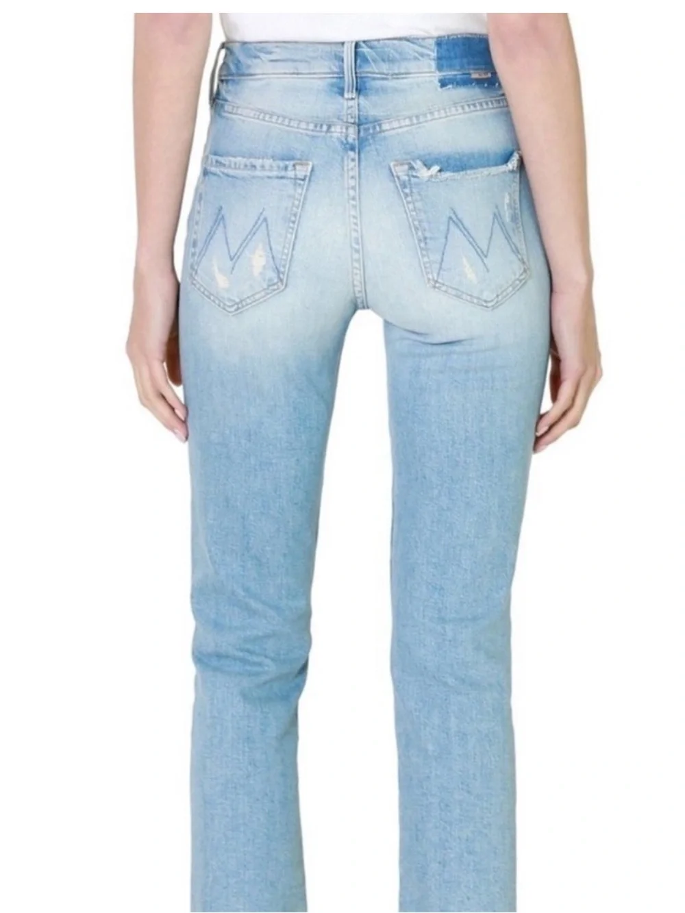 Mother Denim The Trickster Ankle Straight Leg Jean An Icy Confession Womens 27